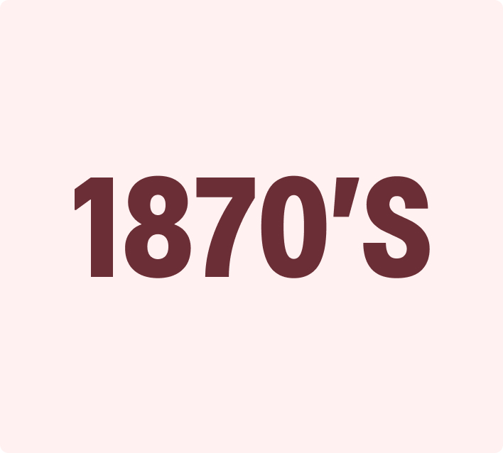 The image contains the text 1870's on a light background.